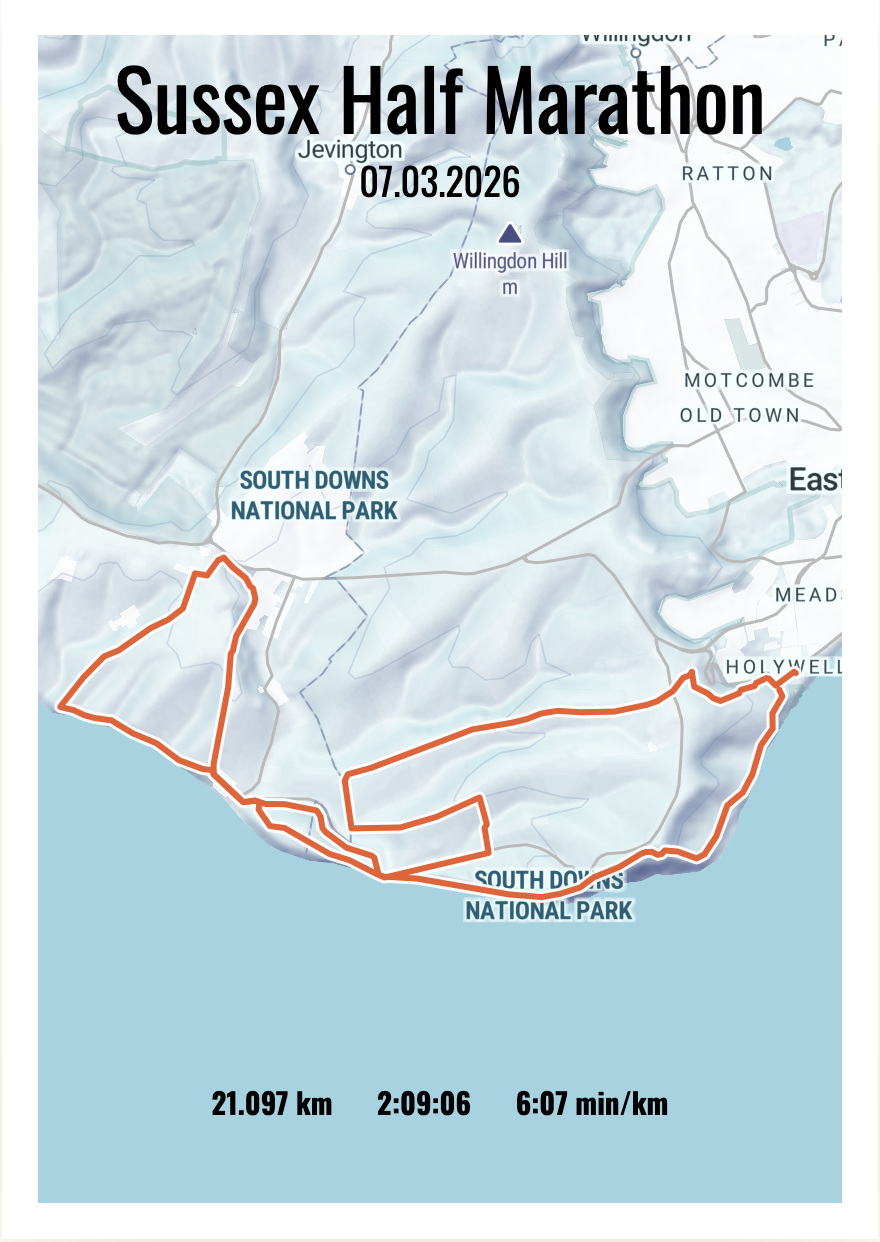 Sussex Half Marathon poster result