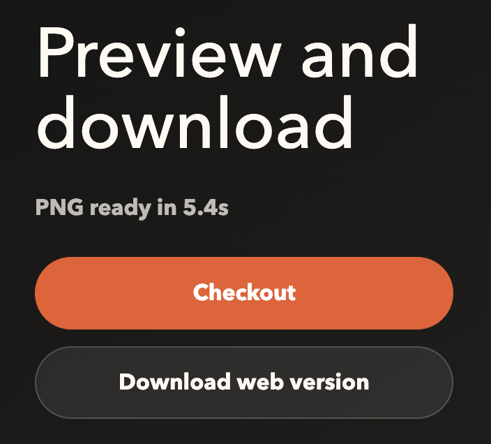 PNG export download screen